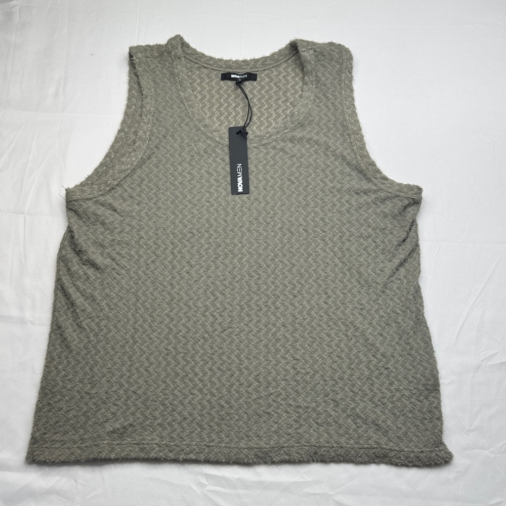 Fashion Nova men men’s Textured Tank Top in Gray xxl 2X 2XL sweater vest style